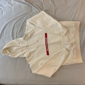SUPREME zip pouch hooded sweatshirt white